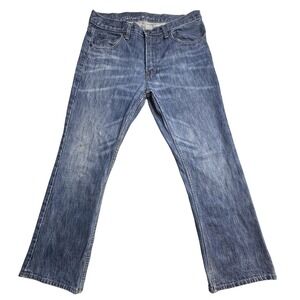 Old Navy Famous Straight Jeans Mens 32x30 (32x28) Medium Wash Blue Denim Casual